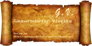 Gaunersdorfer Viorika névjegykártya